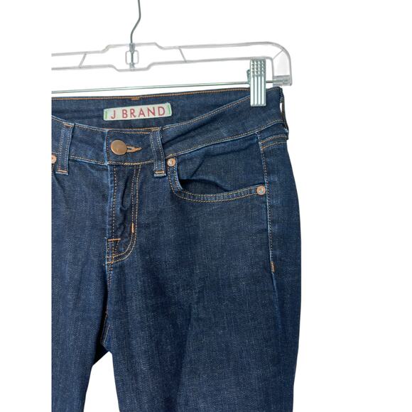 J Brand Pure‎ Jeans Dark Wash Denim Skinny Leg Basic Casual Low Rise Size 27 - Picture 6 of 13